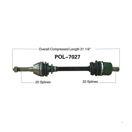 Wide Open OE Replacement CV Axle for POL FRONT SP400/450 EFI 500/700/800 POL-7027